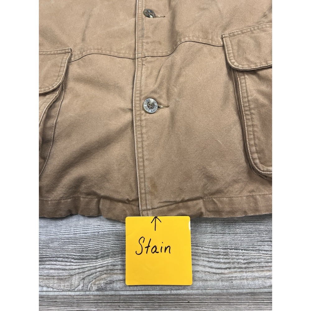 Vtg Eddie Bauer Down Filled Brown Work Chore Barn Coat Jacket XL Gorpcore Chore - Picture 15 of 16